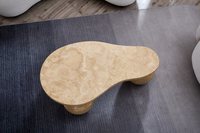 Newstar Pierre Personnalisé Moderne Travertin Salon Pierre Sphère Boule Table Base Travertin Table Basse