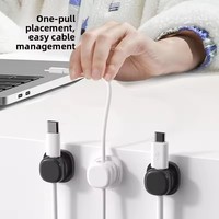 NOUVEAU Kit de gestion de câbles magnétique en plastique pour bureau et fixation murale, organisateur de câbles de charge de téléphone portable, boucle d'alignement de câble
