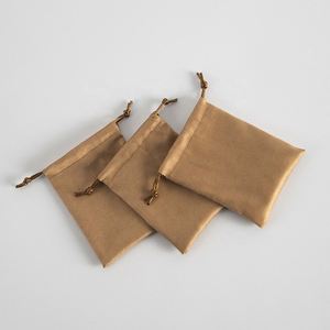 Sac en suède, sac à bijoux, emballage à cordon, sac porte-bonheur en velours brocart, personnalisable avec logo - Product Image 4
