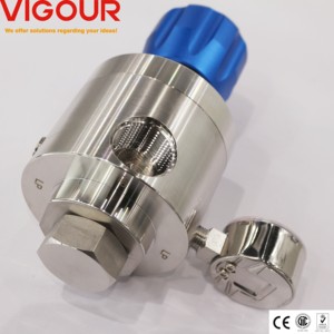 Regulador de línea de CO2 de alto flujo de una sola etapa de latón cromado, entrada máxima de 35 bares de baja presión para uso industrial de propano acetileno - Product Image 3