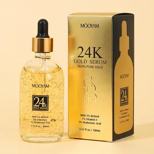 100mL 안티에이징 24K 골드 액티브 콜라겐 페이스 세럼 미백 페이셜 스킨 케어 주름 개선 퍼밍 래디언스 24K 골드 세럼