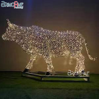 Escultura de Animales de Acero Inoxidable, Toro de Metal de Tamaño Real, Toro en Lucha, Toro Pentium, Estatua de Arte Decorativo