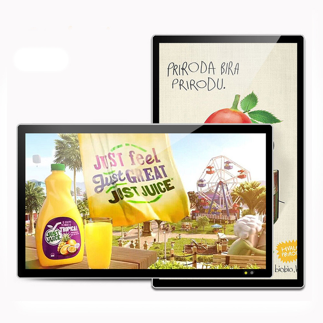 Aiyos 42 43 Inch Wall Mounting LCD Digital Signage Screens Touchscreen Display with Colorful LED Light