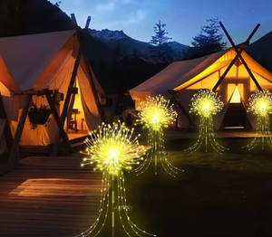 Lampada Solare a LED a Forma di Fuochi d'Artificio <span class=keywords><strong>per</strong></span> Illuminazione Esterna di Giardini e Prati, Lampada Decorativa Natalizia a Forma di Soffione - Product Image 2
