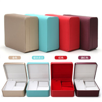 Boîte à bijoux de luxe carrée Huaqi à motif uni, coffret cadeau personnalisé pour ensemble de bijoux, boîte à bijoux en cuir PU très vendue, pour boucles d'oreilles