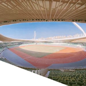 Lưới 3*3 PTFE Màng Công Nghiệp Thiết Kế Sân Vận Động Bóng Đá Độ Bền Kéo Kiến Trúc Cấu Trúc Màng Cho Khách Sạn Biệt Thự - Product Image 3