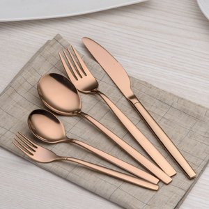 Wholesale Luxury Antique Stainless Steel Vintage Flatware <b>Set</b> Handmade Copper Wedding Banquet Cutlery <b>Cheap</b> Christmas Metal <b>Gift</b> - Product Image 6