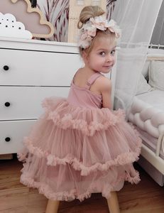 Falda de tutú de niña, vestido de verano de Princesa con forma de pastel hinchado de encaje, Tutús de fiesta de cumpleaños para niñas - Product Image 5