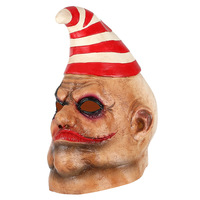 Masque intégral d'Halloween pour fête, masque de terreur, masque de tête de mort, masque de grimace, masque de zombie brûlé, masque moche et dégoûtant