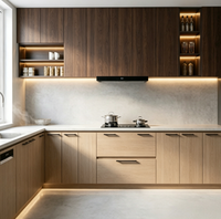 Meubles de cuisine modulaires gris modernes et minimalistes sur mesure pour toute la maison, solutions de meubles de cuisine de luxe complètes pour condos – Offre spéciale USA