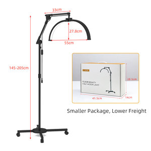 Lampe à LED demi-lune pour cils, avec support pour téléphone, éclairage photo pour salon de beauté, lampe sur pied - Product Image 4