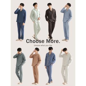 <span class=keywords><strong>Pigiama</strong></span> <span class=keywords><strong>da</strong></span> <span class=keywords><strong>Uomo</strong></span> <span class=keywords><strong>in</strong></span> <span class=keywords><strong>Cotone</strong></span> di Alta Qualità, Maniche Lunghe, Taglie Grandi, Stile Semplice, Indossabile Anche Come Abbigliamento <span class=keywords><strong>da</strong></span> Casa - Product Image 4