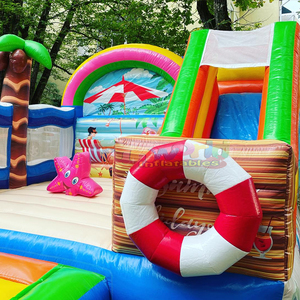 Castillo inflable de playa, brincolín inflable de calidad comercial con tobogán. - Product Image 4