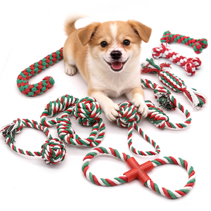 Juguetes de Cuerda de Algodón Navideños al por Mayor para Perros, Juguetes de Peluche Duraderos y Lindos para Mascotas, Resistentes a Mordidas, Regalo de Navidad en Bolsa - Product Image 4