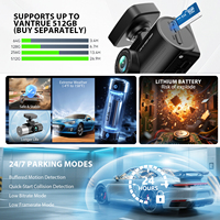 AD-381 Caméra embarquée 4K avant et arrière, caméra embarquée 4k WiFi, écran IPS, enregistreur vidéo de voiture DVR GPS avec commande vocale
