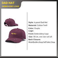 Gorra de Béisbol Personalizada de Alta Calidad con Logotipo Bordado, Gorras Deportivas Vintage Desgastadas, Gorras de Béisbol con Efecto Desgastado