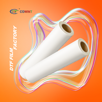 Cowint autocollant transfert à froid uv dtf film rouleau transfert dtf uv pet film rouleau uv dtf autocollant film feuille