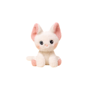 Peluches de chat blanc et gris pour le bureau, poupées de chatons apaisantes pour la papeterie et les articles de boutique lifestyle - Product Image 2