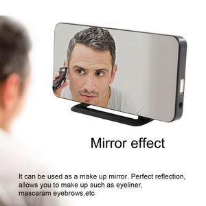 LED Mirror Digital Alarm Clock Electronic Temperature Wall Table Snooze Clock USB Watch <b>Nightlight</b> Home Office Smart Alarm Clock - Product Image 3