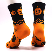 Nouveauté en stock : Chaussettes fantaisie unisexe en coton pour Halloween, automne-hiver, pour couples, décontractées, vente en gros