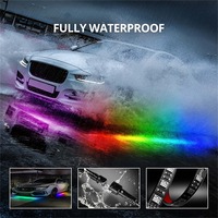 Offres Spéciales 6 en 1 voiture Underglow lumières extérieur LED bande lumières sans fil APP contrôle musique synchronisation étanche Auto lumières ambiantes