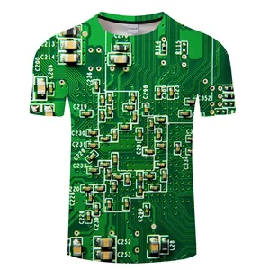 Индивидуальная футболка из полиэстера, футболки в стиле хип-хоп с электронным чипом, футболки с компьютерным чипом