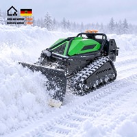 Tondeuse à gazon robotisée mini à chenilles en caoutchouc la moins chère au monde avec moteur de marque et lame à neige pour jardin