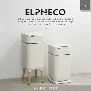 ELPHECO - <span class=keywords><strong>Cubo</strong></span> de <span class=keywords><strong>Basura</strong></span> Inteligente <span class=keywords><strong>con</strong></span> Sensor, Acero Inoxidable, Automático, Sin Contacto, <span class=keywords><strong>con</strong></span> <span class=keywords><strong>Patas</strong></span> Altas para Baño y Cocina - Product Image 2
