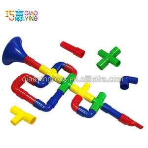 Tubos de trompeta de construcción de juguetes para niños y juguetes educativos-72 piezas