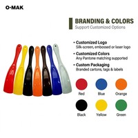 Chausse-pied en plastique PP ultra-fin de 19,5 cm avec poignée en forme de calebasse, 7 couleurs vives, portable, léger, écologique O-MAK OM-20-010 OEM