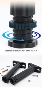 <span class=keywords><strong>Pieds</strong></span> de support de lit en plastique en forme de T, réglables en hauteur, pour cadre de lit, vente en gros, robustes - Product Image 4