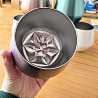 Nouveauté Verre à vin personnalisé de 414ml en acier inoxydable Gobelet à pied haut transparent résistant aux chutes pour bar de fête et de mariage