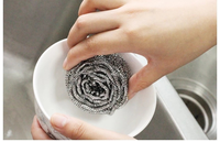 Boules de nettoyage pour ustensiles robustes, vente en gros, fil de fer, laine pour le lavage en cuisine