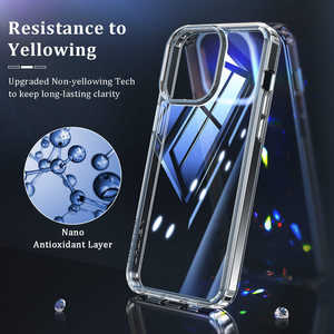 Coque de téléphone transparente 3 en 1 + protecteur d'objectif d'appareil photo + protecteur d'écran en verre trempé 9H pour Apple iPhone 15/ 14/ 13 Pro Max Plus - Product Image 3