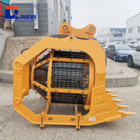 Béquille de criblage rotative hydraulique personnalisée pour excavatrice, pour le criblage du sol, de la terre et du gravier, pour excavatrices de 12 à 22 tonnes