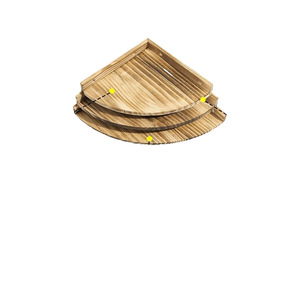 Solid Wood Triangular Corner <b>Shelf</b> 3 Tier Wall Mounted Storage <b>Rack</b> For Bedroom Living Room Decorative Display - Product Image 5