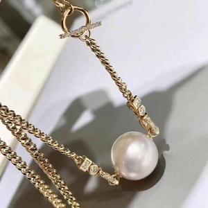 Collar de Perlas de Agua Dulce de Estilo Europeo Americano de 10-11 mm para Mujer, Cadena de Clavícula de Lujo Ligero, Collar de Cadena - Product Image 2