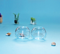 Miniature de poisson ovale transparent en résine, style Art Déco, pour maison de poupée 1/6 1/12, décoration de modèle, rentrée scolaire
