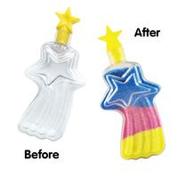 Vente chaude Éducatif Enfants Doux Sable Art Artisanat Non-toxique Glitter Sable Art Arc-En-Ciel Étoile Forme Bouteille DIY Décoration pour Chambre