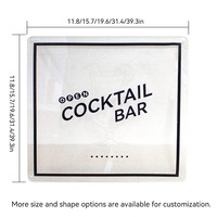 Prix Abordable, Décoration Murale en Acrylique 10W-15W, Bar, Café, Bâtiments, Logo Illuminé, Lettres LED Personnalisées, Enseigne, 3000-5000 Lux