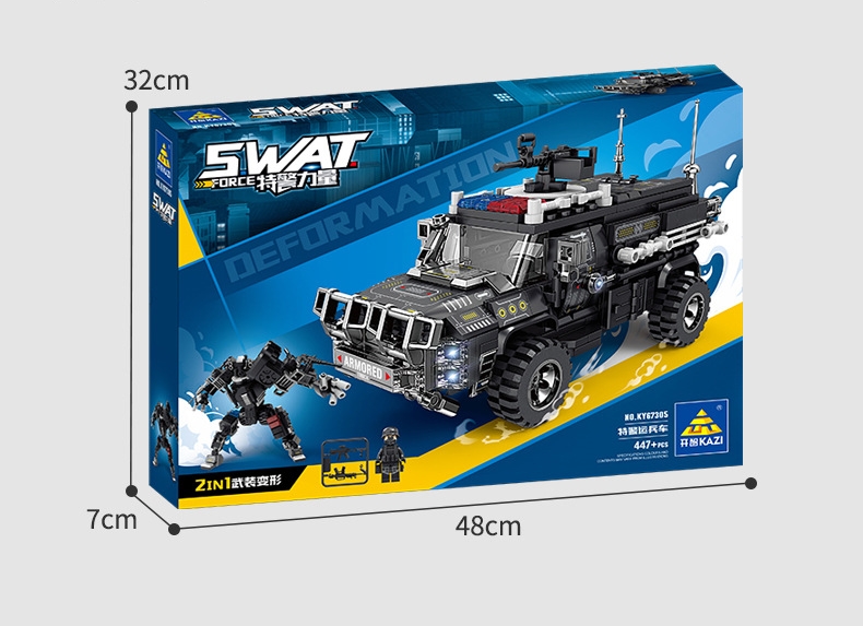 KY67304-KY67307 Military Swat Helicopter Armored Vehicle Model