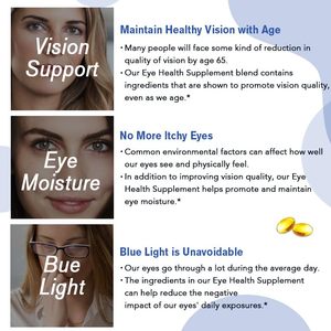 OEM Total Eye Complex Softgel Capsules <strong>with</strong> <strong>Lutein</strong> <strong>Bilberry</strong> Zeaxanthin for Eye Health Vision Support Reduce Eye Strain Fatigue - Product Image 5