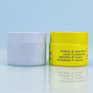 Crème pour les yeux cosmétique de luxe en pot de verre avec logo sérigraphié, design personnalisé, 15g 20g 30g 50g, pot en verre opale blanc avec bouchon à vis - Product Image 1