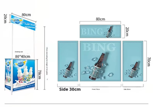 Hiện đại sắt bánh di động hiển thị đứng có thể gập lại bảng quảng cáo Xe đẩy nhỏ cho đẩy gian hàng nếm sàn di động - Product Image 4