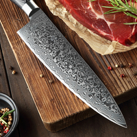 Couteau de chef de cuisine XINZUO de haute qualité, 8 pouces, acier Damas 67 couches, manche en bois Pakka