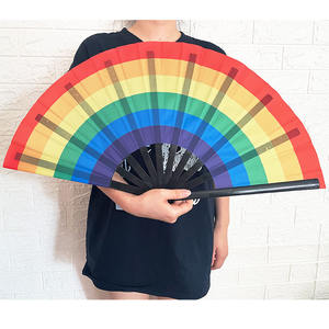 Éventail pliant grand format en gros, idéal pour les cadeaux promotionnels LGBT, artisanat coloré pour femmes et hommes, parfait pour les fêtes de la fierté - Product Image 2