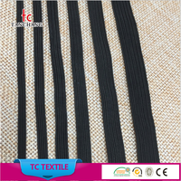 Bande élastique tressée en tricot blanche et noire en gros d'usine TCZM01-05
