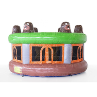 Château gonflable commercial de carnaval Maison de videur de sports interactifs et jeu de taupe Whack humain