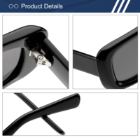 Lunettes de soleil rectangulaires en acétate épais avec logo personnalisé OEM, protection UV400 TAC, style rétro Y2K pour femmes