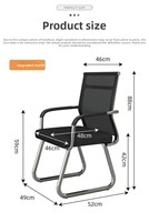 Chaise de conférence en maille confortable de haute qualité, chaise de bureau ergonomique adaptée aux immeubles de bureaux